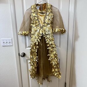 Chasing Fireflies Golden Phoenix Costume Dress Halloween Girls Size 6